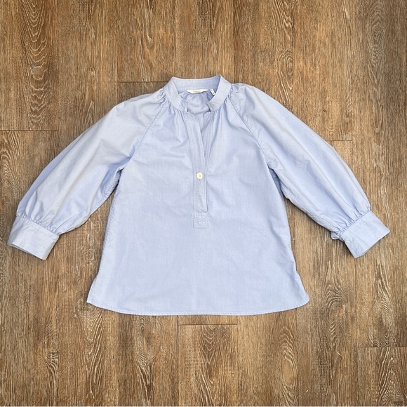Toast Tops - TOAST Catrin Cotton Oxford Easy Shirt | Chambray | Size: XXS